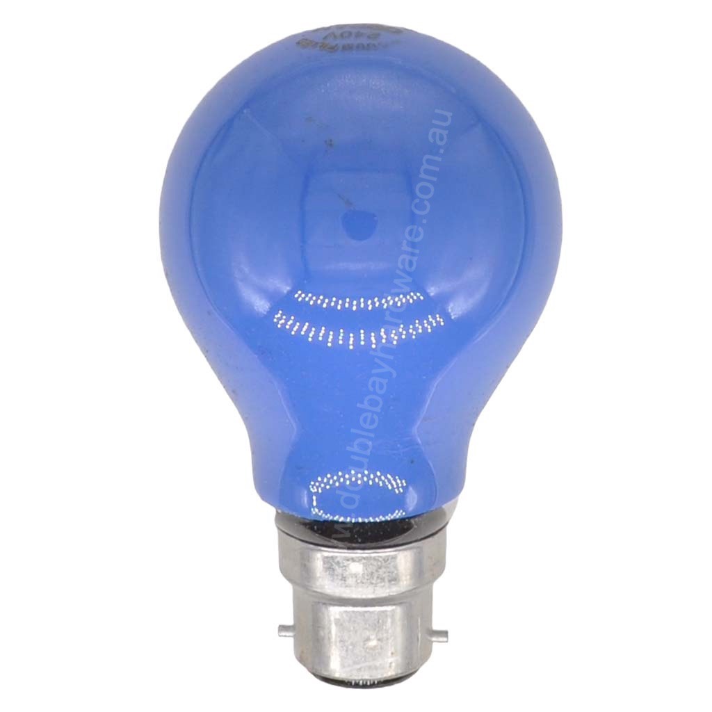 Blue incandescent on sale light bulb