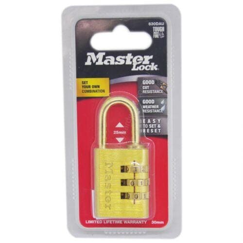 Master Lock Combination Lock Weather & Cut Resistance 630DAU