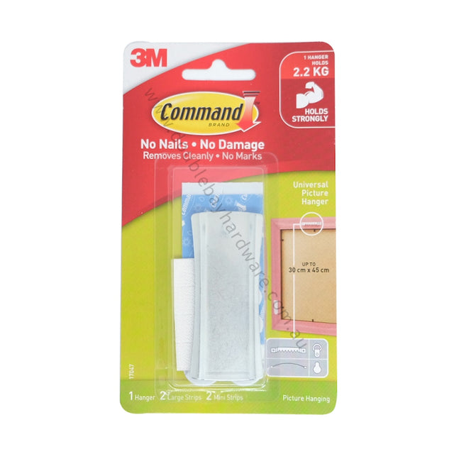 3M Command Damage-Free Hook Sticky Nail Sawtooth 2.2Kg 17047