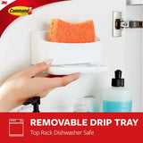 3M Command Under Sink Adhesive Sponge Caddy White 17609-HWNS