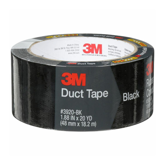 3M Duct Cloth Tape Black 48mmX18.2m