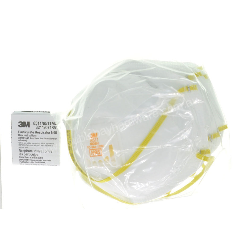 3M P2 N95 Sanding Fibreglass Valve Respirator Mask 5pk 8511HB2-C-PS