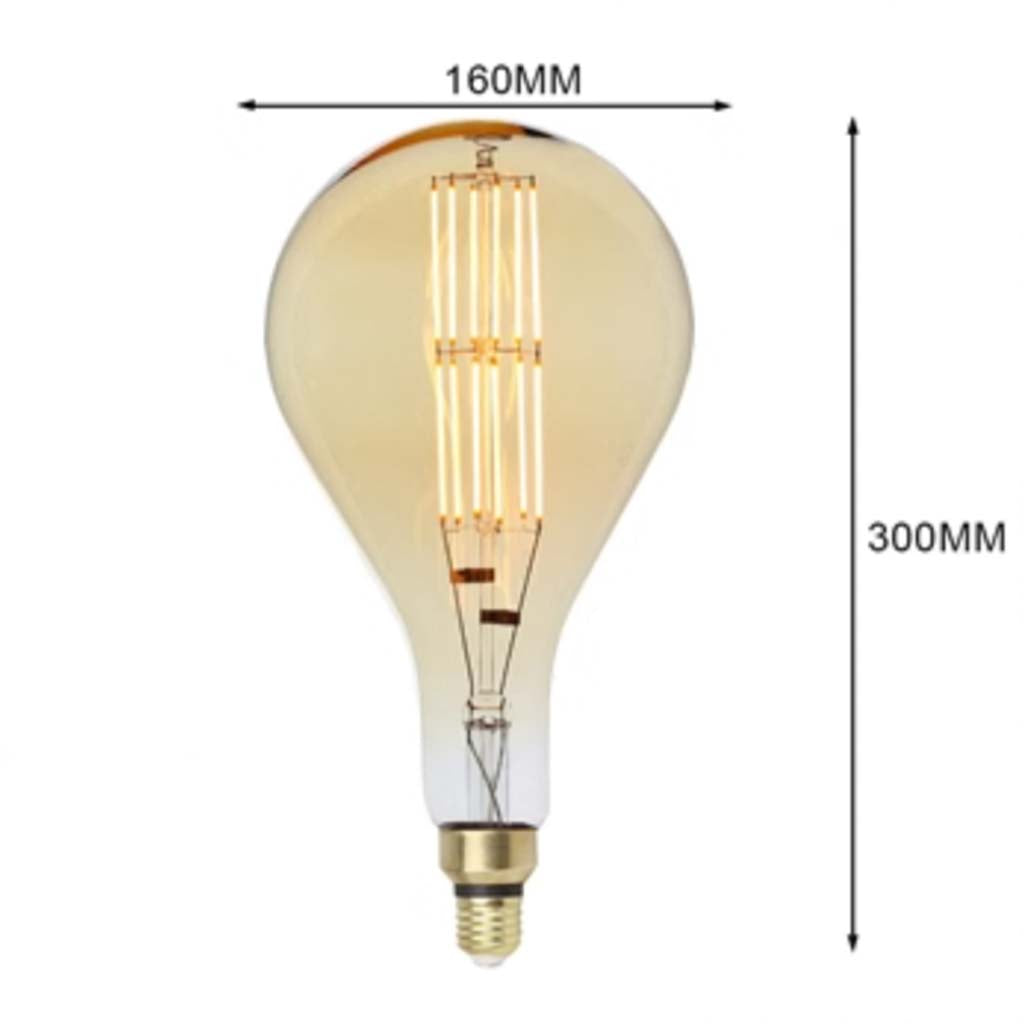 A160 Filament GLS LED Light Bulb E27 240V 8W W/W