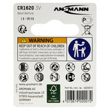 ANSMANN Lithium Coin Cell Battery 3V 70mAh CR1620