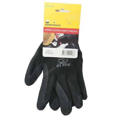 AUSTORE Nitrile Gloves Sandy Finished Size 10 8243