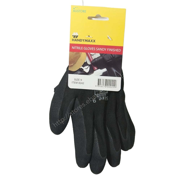 AUSTORE Nitrile Gloves Sandy Finished Size 9 8242