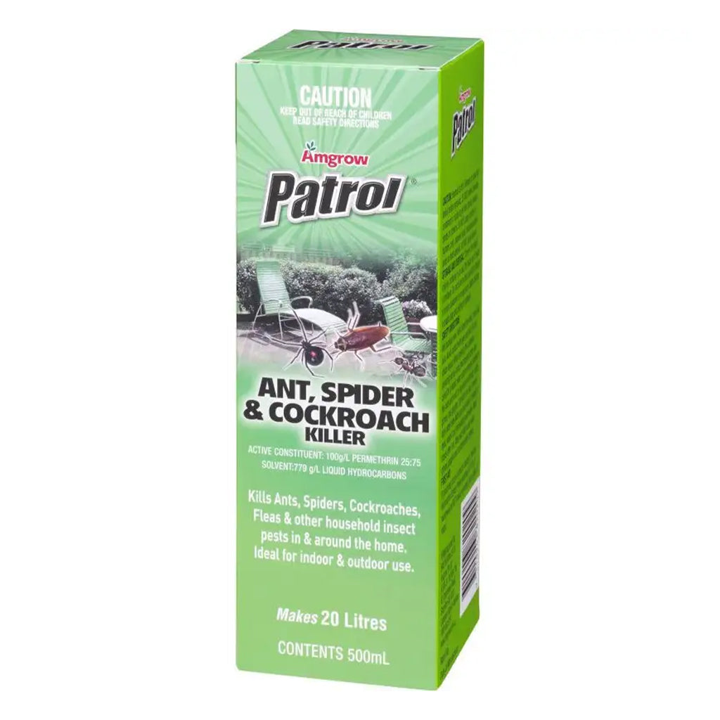 Amgrow Patrol Ant Spider & Cockroach Killer Concentrate 500ml