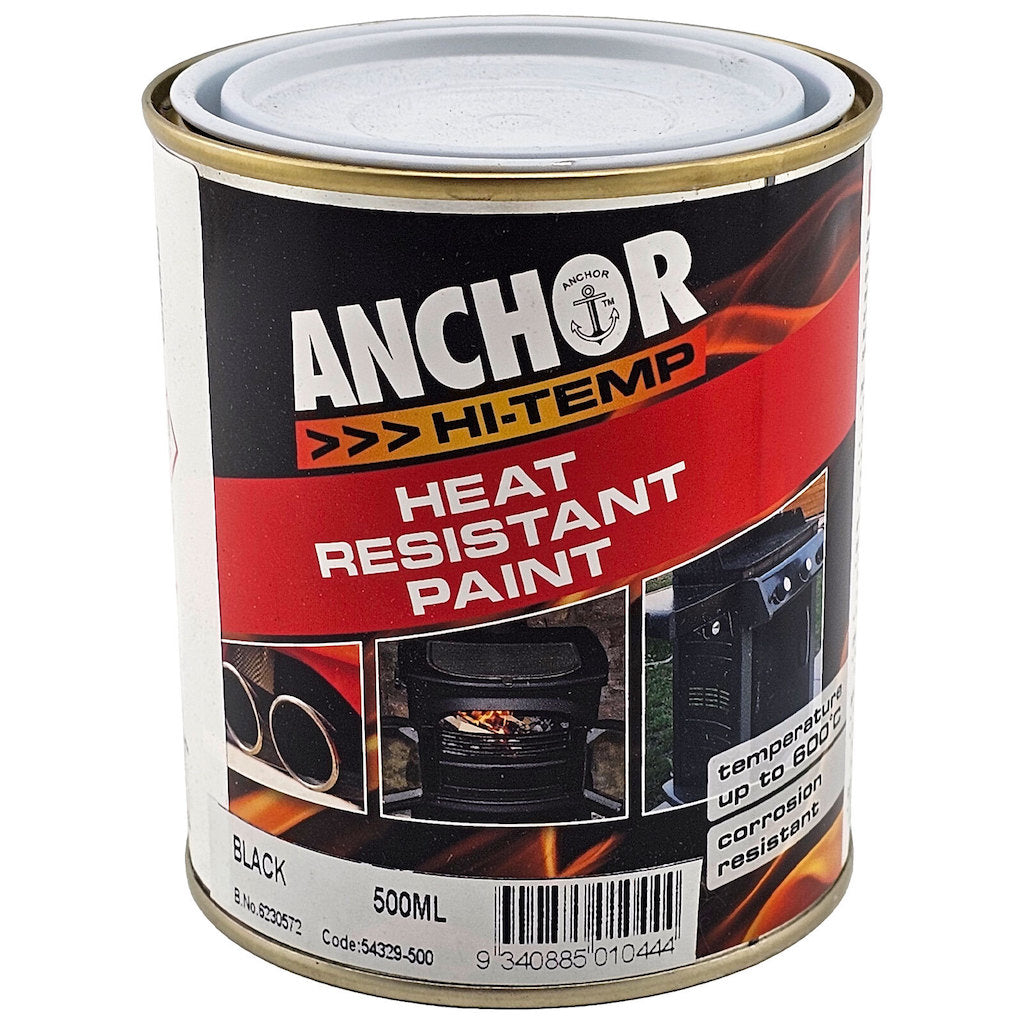 Anchor Hi-Temp Heat Resistant Paint BBQ Black 500ml