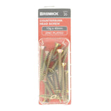 Bremick 10Gx40mm Countersunk Screw Phillips Zinc Plated 20Pcs