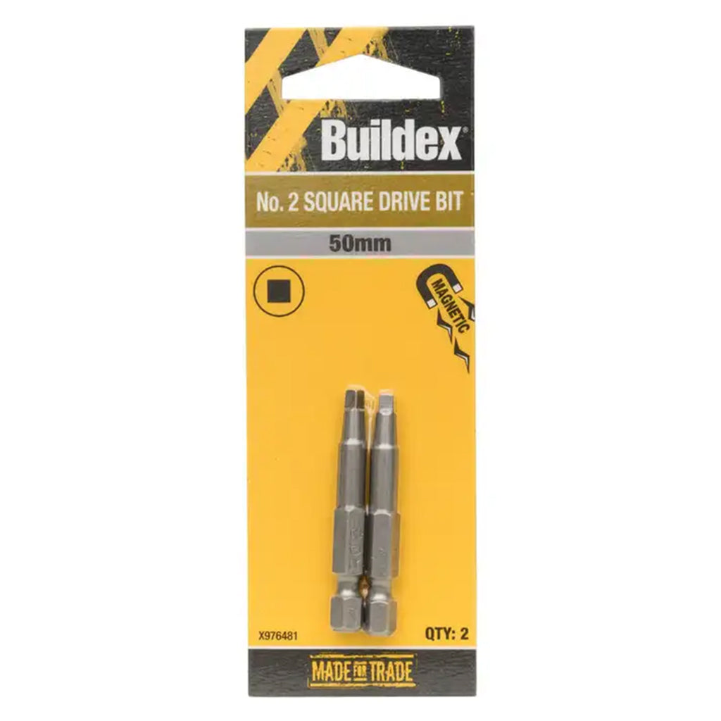 Buildex Phillips Drive Bit Square No.2 X 50mm 2Pcs X976481