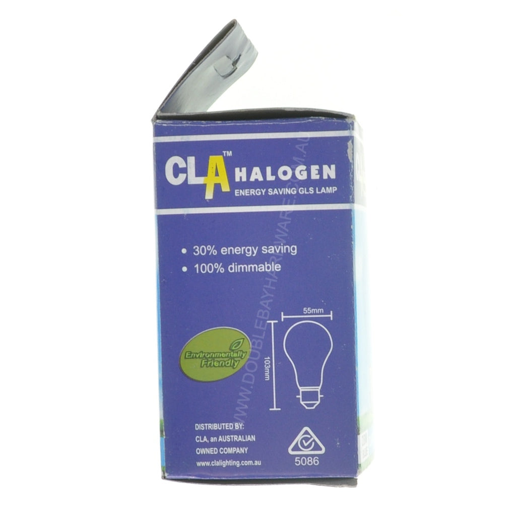 CLA GLS Coloured Halogen Light Bulb B22 240V 28W Blue