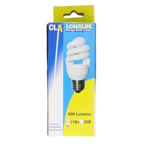 CLA Energy Saving Light Bulb E27 240V 11W W/W