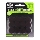 Cold Steel Brown Felt Furniture Adhesive Scratch Protector 19mm 20Pcs 35061