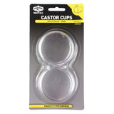 Cold Steel Plastic Castors Cups Clear 60mm 4Pcs 35112