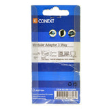 Conext 3 Way Modular Adaptor Female To Female White NB1103PH