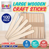 Craft Gallery Natural Wooden Craft Sticks ACID Free 11.5X1cm 214716