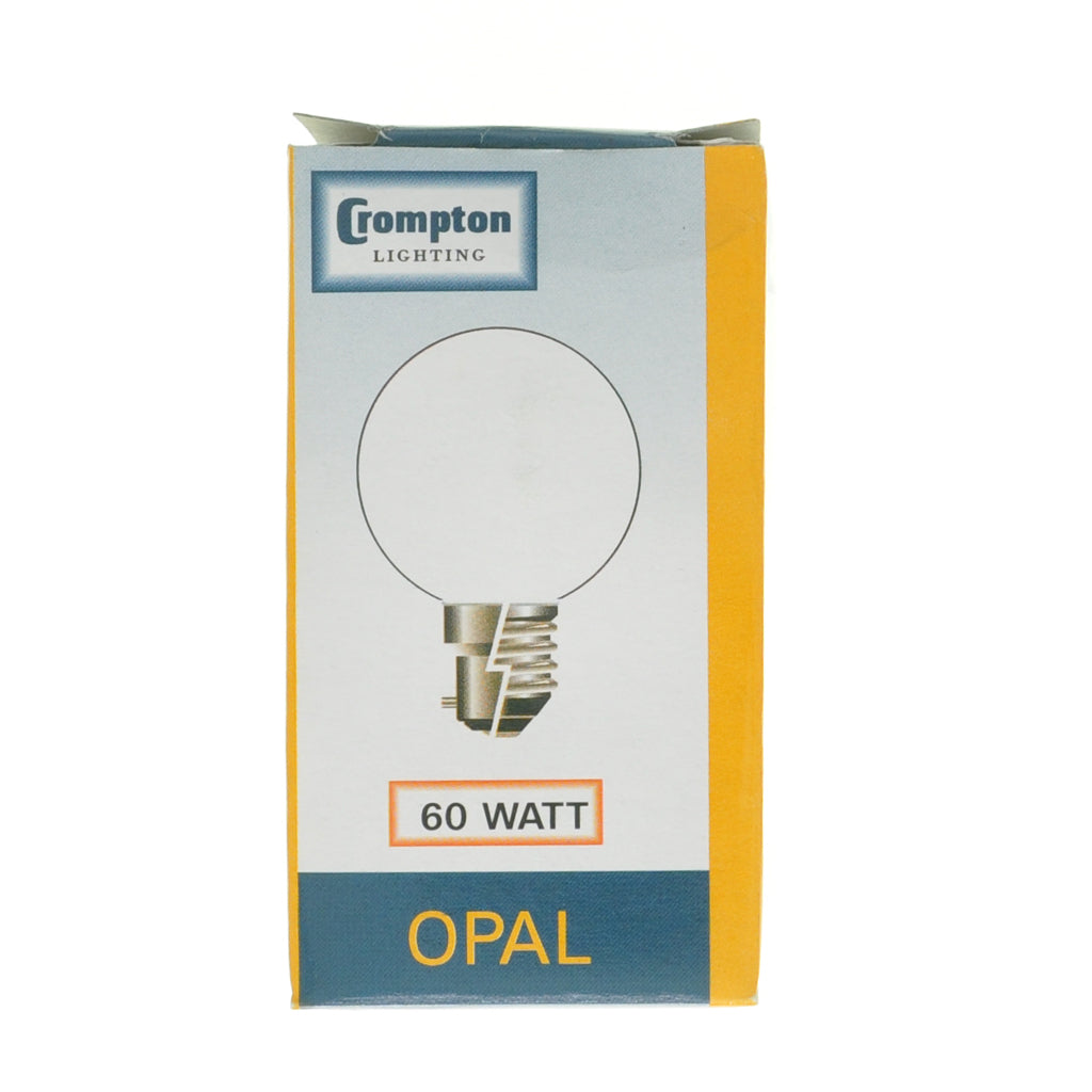 Crompton Fancy Round Incandescent Light Bulb E27 240V 60W Opal 17935