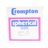 Crompton G95 Spherical Incandescent Light Bulb B22 240V 75W Opal