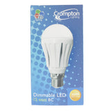 Crompton GLS LED Light Bulb B22 240V 12W W/W Opal 27405