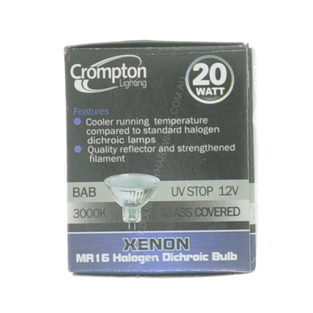 Crompton MR16 Dichroic Halogen Light Bulb GU5.3 12V 20W 36° 24589