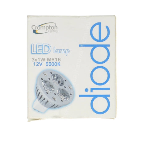 Crompton MR16 LED Light Bulb GU5.3 12V 3X1W C/W 25944