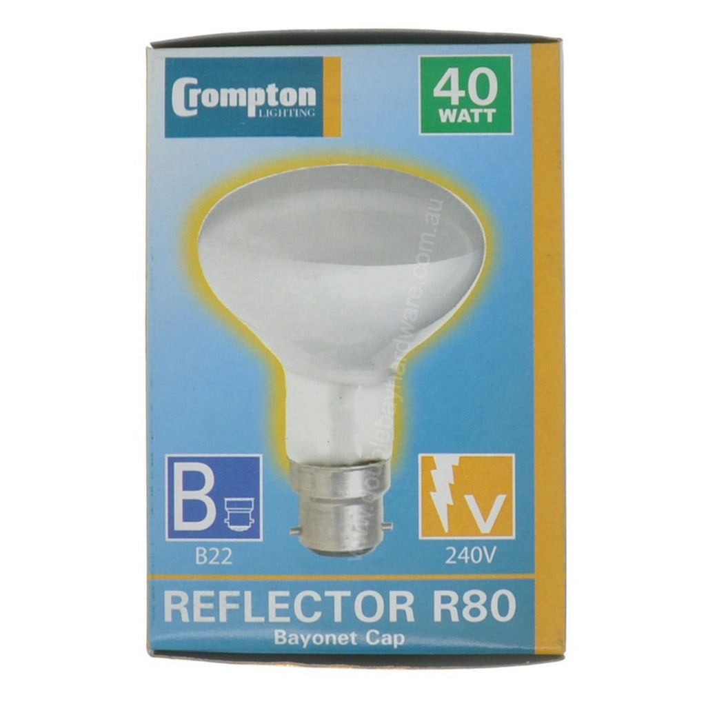 Crompton R80 Incandescent Reflector Light Bulb B22 240V 40W 10066