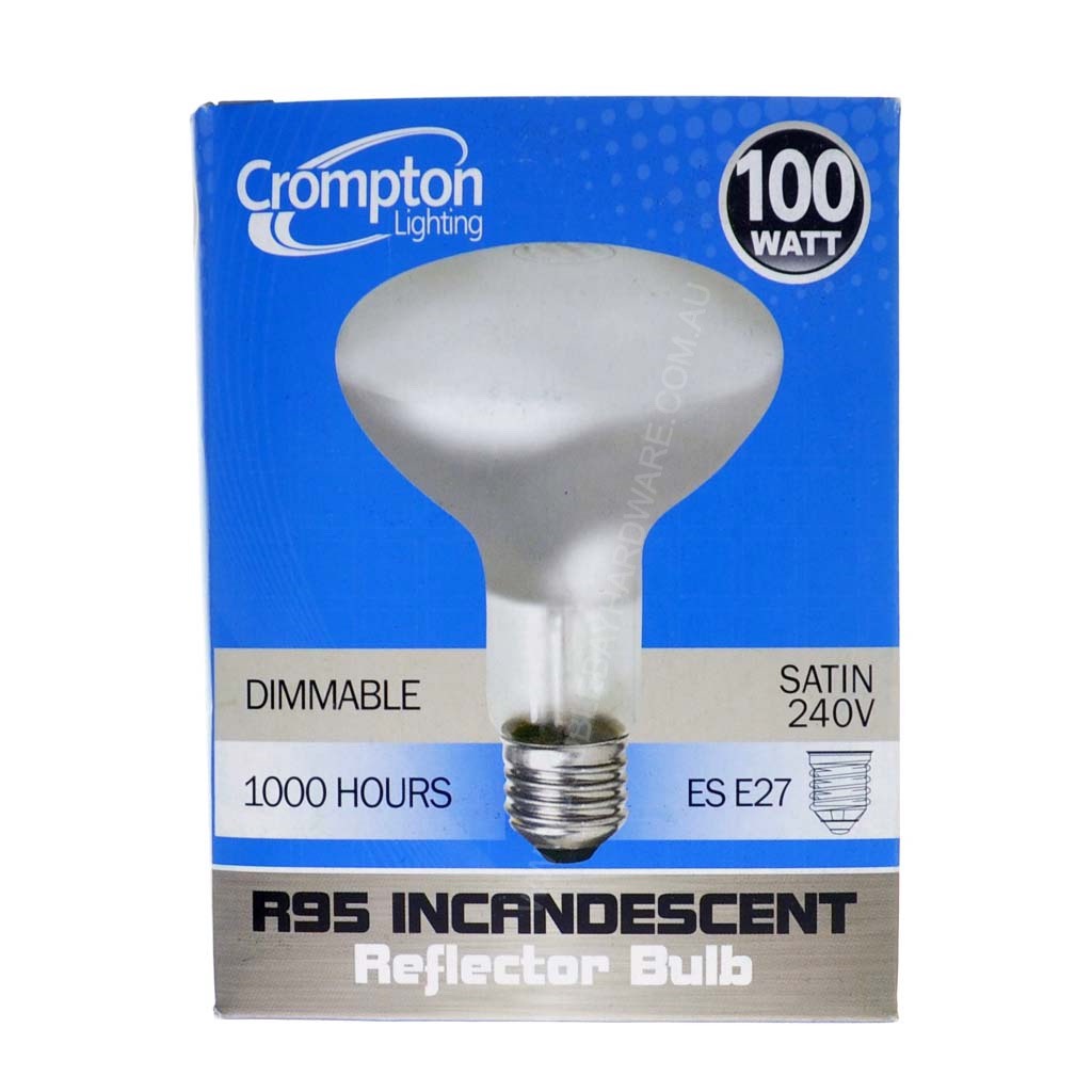 Crompton R95 Reflector Incandescent Light Bulb E27 240V 100W 11352