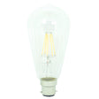 Crompton ST64 Filament LED Light Bulb B22 240V 6W W/W Clear 27698