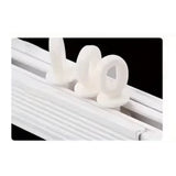 Curtain Pulley Hook For Curtain Track Plastic White 10Pcs