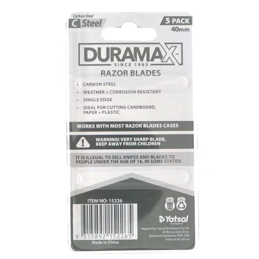 DURAMAX 5 Pieces Razor Blade 15226