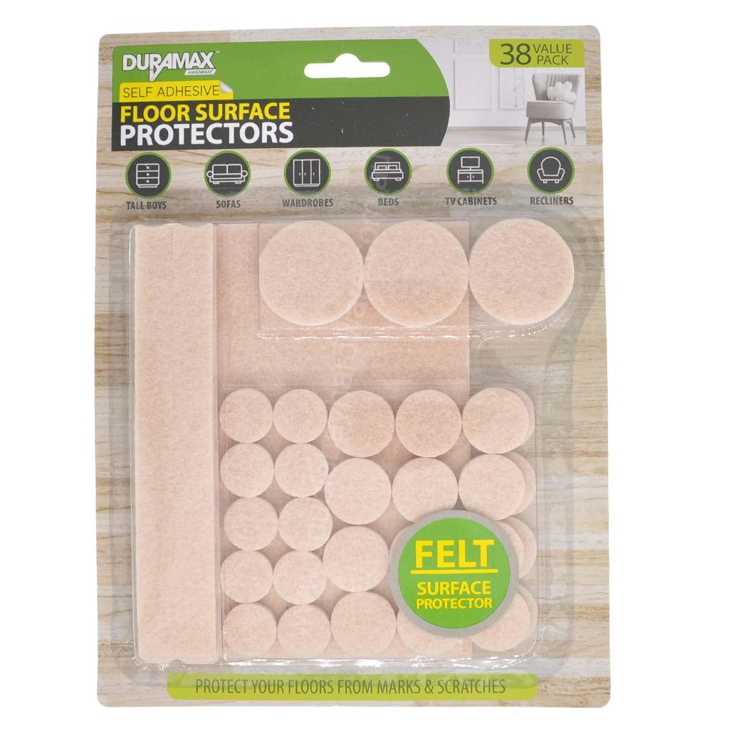 DURAMAX Felt Floor Surface Protectors Beige 38Pcs 14232