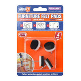 DURAMAX Furniture Felt Pads With Nails Black 24mm HAR-514