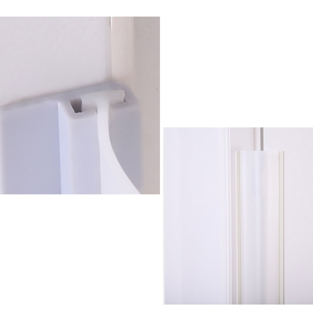 Door Finger Guard 20X130cm White Frosted Hard PP For 180° Open Door