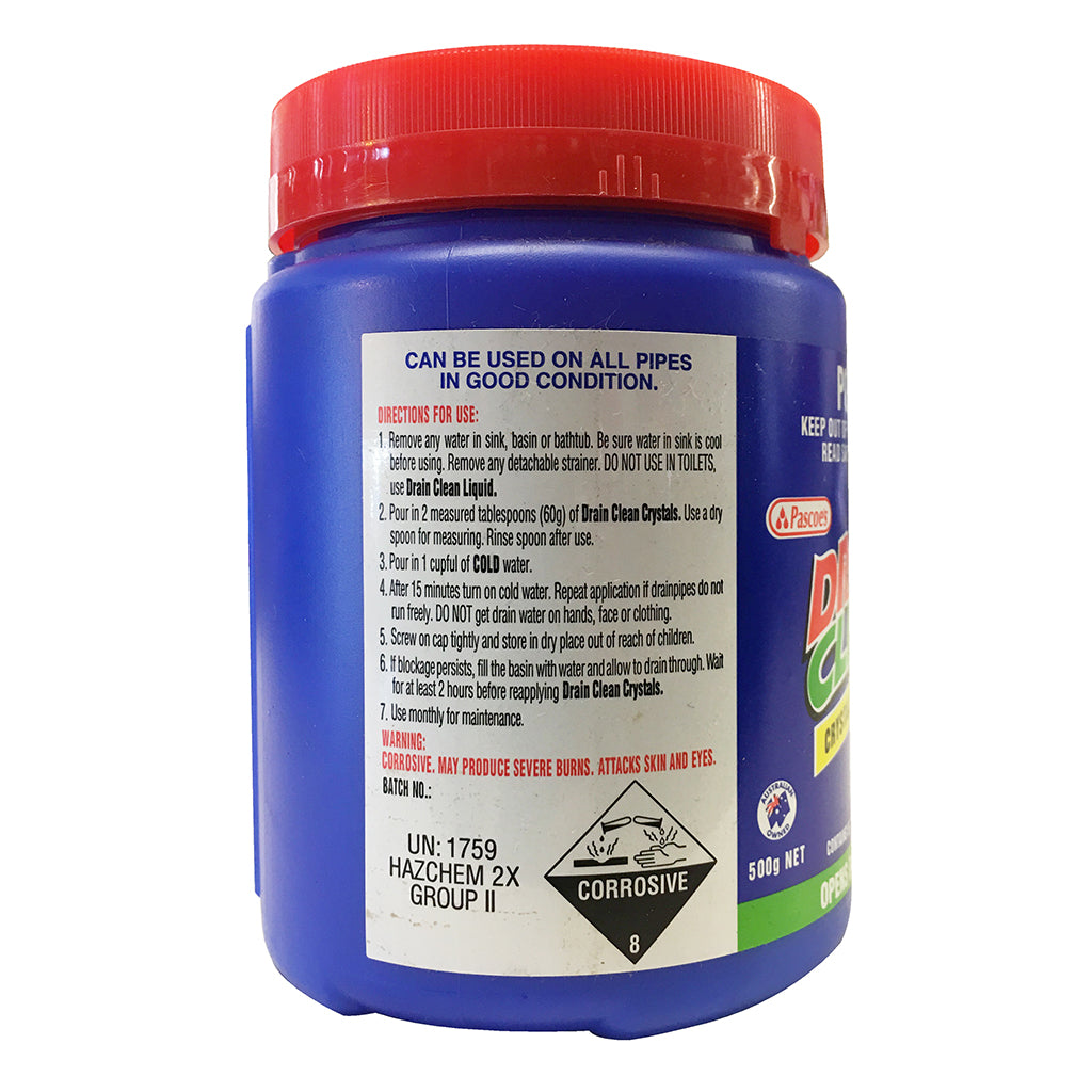 Drain Clean Crystals 500g Drain Cleaner 3096636