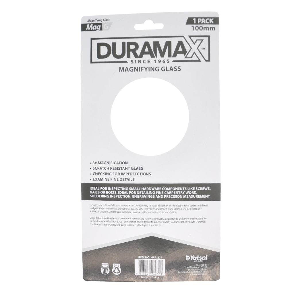 Duramax Magnifying Glass 100mm 3X HAR-277