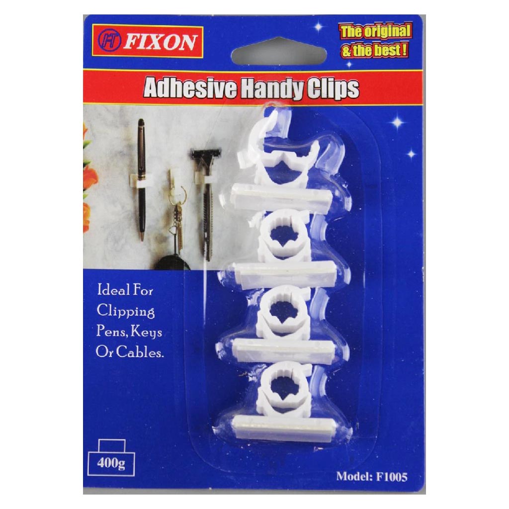 FIXON Adhesive Clips Small Holds Up To 400g F1005