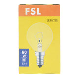 FSL Fancy Round Incandescent Light Bulb E14 240V 60W Clear 1000297