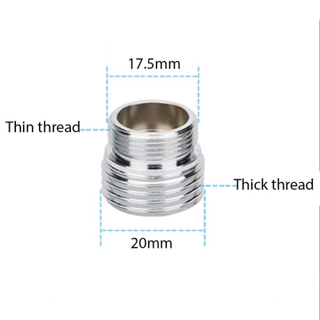 Faucet Tap Adapter For Connect Shower Hose to 17.5mm Female Thread Tap