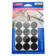 Fixon 26mm Black Felt Furniture Adhesive Scratch Protector 12Pcs F1027