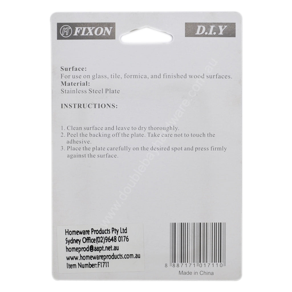 Fixon Stainless Steel Adhesive Sign No Junk Mail 90x60x2mm