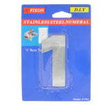 Fixon Stainless Steel Adhesive Number 1 Sign 8cm F1701