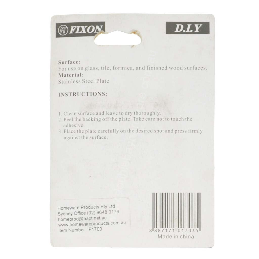 Fixon Stainless Steel Adhesive Number 3 Sign 8cm 1703