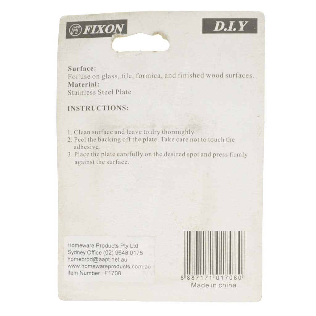 Fixon Stainless Steel Adhesive Number 8 Sign 8cm 1708