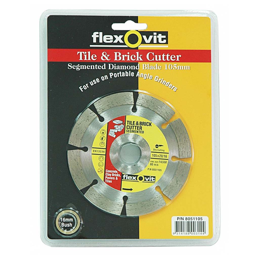 Flexovit Segmented Diamond Blade Tile Brick 105mm