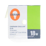 OSRAM DULUX D/E Compact Fluorescent Light Bulb G24q-2 18W/840