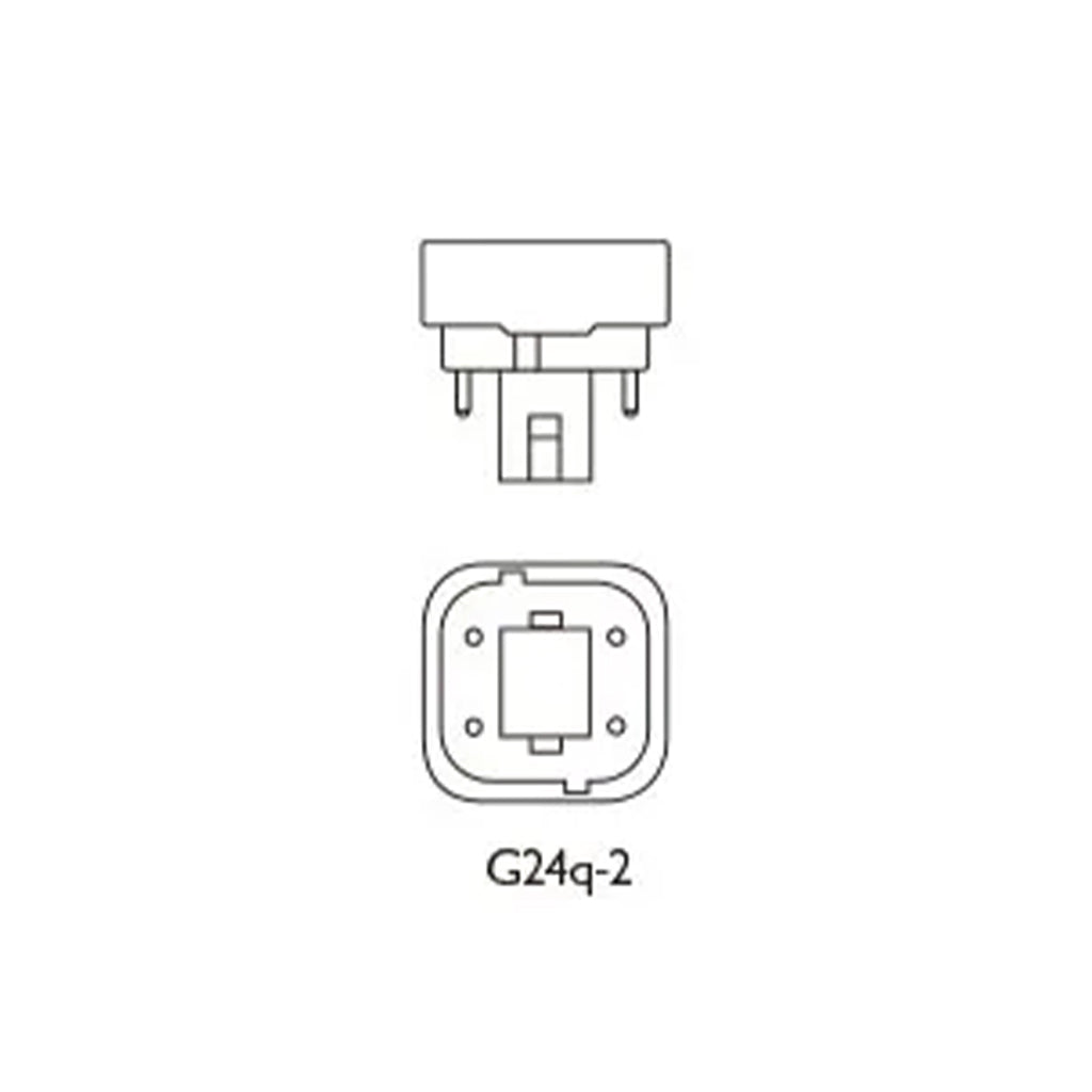 Philips PL-C 4Pins Compact Fluorescent Light Bulb G24q-2 18W/840/4P