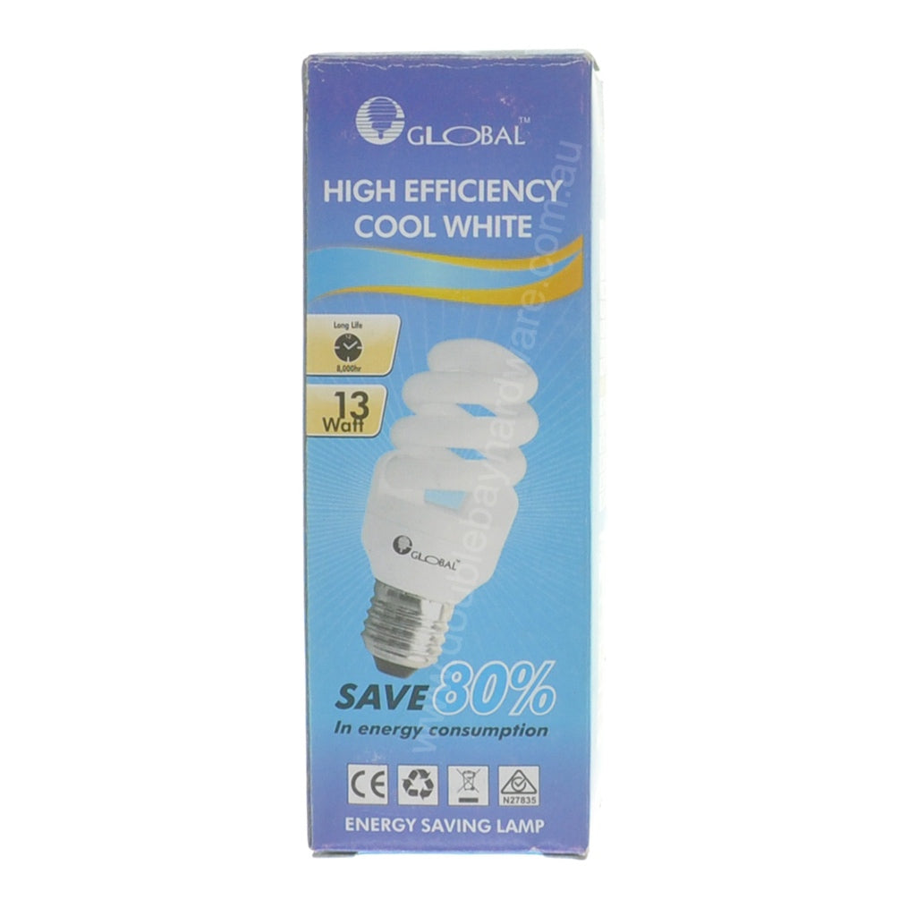 GLOBAL Energy Saving Light Bulb E27 240V 13W C/W