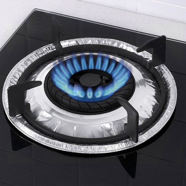 Gas Stove Foil Pad Cover Round 23cm 10Pcs