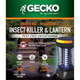 Gecko Solar & USB Rechargeable Zapper Lantern Cordless GKOLT4S