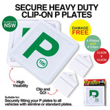 HANDY AUTOMOTIVE Clip-On Plates Green P NSW 220748